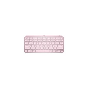 Logitech MX Keys Minimalist Wireless Illuminated Keyboard - Tastatur - trådløs - 2.4 GHz - Rose - NORDISK