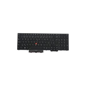 Lenovo Transimage - Notebooks udskiftningstastatur - med Trackpoint, UltraNav - bagbelyst - QWERTY - tjekkisk/slovakisk - sort - for ThinkPad L15 Gen 1 20U7, 20U8