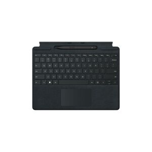 Microsoft Surface Pro Signature Keyboard - Tastatur - med touchpad, accelerometer, Surface Slim Pen 2 opbevaring og opladningsbakke - italiansk - sort - kommerciel - med Slim Pen 2 - for Surface Pro 8, Pro 8 for Business, Pro 9, Pro 9 for Business, Pro X,