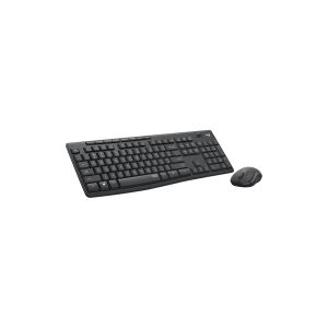 Logitech®   MK295 Silent - Tastatur og mus-sæt - trådløs - 2.4 GHz - Pan Nordic - grafit