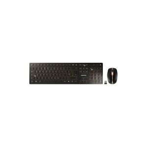 CHERRY DW 9100 SLIM - Tastatur og mus-sæt - trådløs - 2.4 GHz, Bluetooth 4.2 - QWERTY - UK - tastkontakt: CHERRY SX - sort/bronze