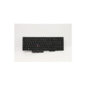 Lenovo Lite-On - Notebooks udskiftningstastatur - med Trackpoint, UltraNav - QWERTY - belgisk - sort - for ThinkPad L15 Gen 1 20U7, 20U8