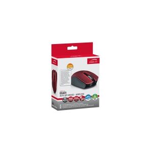 SPEEDLINK EXATI Auto DPI Mouse SL-630008-BKRD - Mus - højrehåndet - optisk - 5 knapper - trådløs - 2.4 GHz - trådløs modtager (USB) - sort, rød