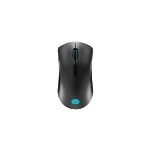 Lenovo Legion M600 Gaming Mouse - Mus - højre- og venstrehåndet - optisk - 8 knapper - trådløs, kabling - Bluetooth, 2.4 GHz, USB 2.0 - trådløs modtager (USB) - sort, jerngrå