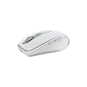 Logitech MX Anywhere 3 for Business - Mus - laser - 6 knapper - trådløs - Bluetooth, 2.4 GHz - Logitech Logi Bolt USB-modtager - bleg grå