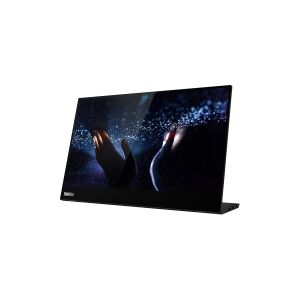 Lenovo ThinkVision M14t - LED-skærm - 14 - bærbar - touchscreen - 1920 x 1080 Full HD (1080p) @ 60 Hz - 300 cd/m² - 700:1 - 6 ms - 2xUSB-C - ravnsort - Campus - for ThinkPad X1 Yoga Gen 8 21HQ