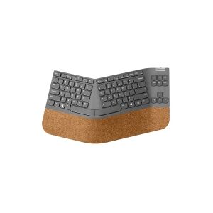 Lenovo Go Split - Tastatur - trådløs - 2.4 GHz - svensk/finsk - stormgrå - detailsalg