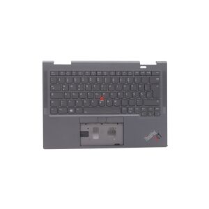 Lenovo Chicony - Notebooks udskiftningstastatur - med Trackpoint, UltraNav - bagbelyst - tysk - grå - FRU - med topdække - for ThinkPad X1 Yoga Gen 6 20XY, 20Y0