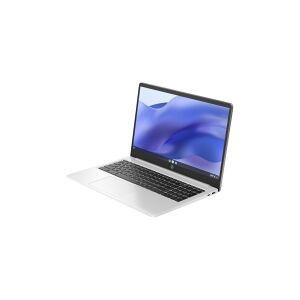 HP Chromebook 15a-na0001no - Intel Celeron N4500 / 1.1 GHz - Chrome OS - UHD Graphics - 4 GB RAM - 64 GB eMMC - 15.6 1920 x 1080 (Full HD) - Wi-Fi 5 - mineralsølv (dække), naturligt sølv (tastaturramme og base) - kbd: Pan Nordic - med HP 2 years Pickup an