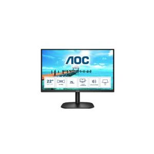 AOC 22B2H/EU - LED-skærm - 22 (21.5 til at se) - 1920 x 1080 Full HD (1080p) @ 75 Hz - VA - 200 cd/m² - 3000:1 - 4 ms - HDMI, VGA - sort