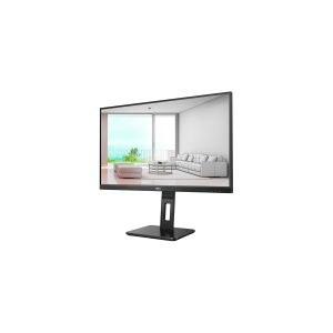 AOC Q24P2Q - LED-skærm - 23.8 - 2560 x 1440 QHD @ 75 Hz - IPS - 250 cd/m² - 1000:1 - 4 ms - HDMI, VGA, DisplayPort - højtalere - sort