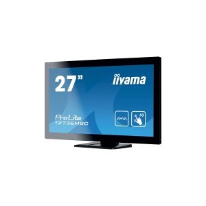 iiyama ProLite T2736MSC-B1 - LED-skærm - 27 - touchscreen - 1920 x 1080 Full HD (1080p) @ 60 Hz - A-MVA - 300 cd/m² - 3000:1 - 4 ms - HDMI, VGA, DisplayPort - højtalere - sort