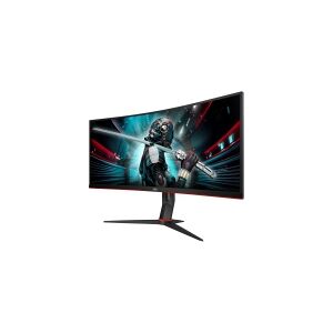 AOC Gaming CU34G2X/BK - LED-skærm - gaming - kurvet - 34 - 3440 x 1440 WQHD @ 144 Hz - VA - 300 cd/m² - 3000:1 - 1 ms - 2xHDMI, DisplayPort - sort