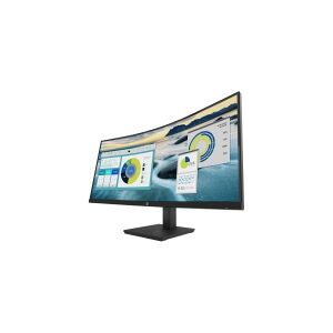 HP P34hc G4 - P-Series - LED-skærm - kurvet - 34 - 3440 x 1440 WQHD @ 60 Hz - VA - 250 cd/m² - 3500:1 - 5 ms - HDMI, DisplayPort, USB-C - højtalere - sort