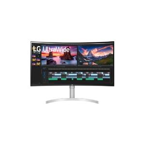 LG Electronics LG 38WN95C-W - LED-skærm - kurvet - 38 (37.5 til at se) - 3840 x 1600 UWQHD+ @ 144 Hz - IPS - 450 cd/m² - 1000:1 - HDR10 (HDR™ 600) - 5 ms - 2xHDMI, DisplayPort, USB-C (Thunderbolt™ 3) - højtalere