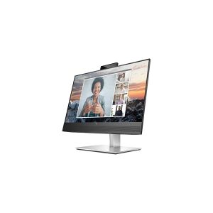 HP E24m G4 Conferencing - E-Series - LED-skærm - 23.8 - 1920 x 1080 Full HD (1080p) @ 75 Hz - IPS - 300 cd/m² - 1000:1 - 5 ms - HDMI, DisplayPort, USB-C - højtalere - sølv (stander), sort hoved