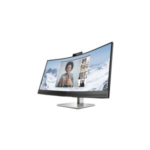 HP E34m G4 Conferencing Monitor - E-Series - LED-skærm - kurvet - 34 - 3440 x 1440 WQHD @ 75 Hz - VA - 400 cd/m² - 3000:1 - 5 ms - HDMI, DisplayPort, USB-C - højtalere - sølv (stander), sort hoved