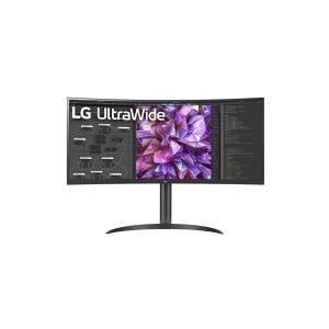 LG Electronics LG 34WQ75C-B - LED-skærm - kurvet - 34.14 - 3440 x 1440 UWQHD @ 60 Hz - IPS - 300 cd/m² - 1000:1 - HDR10 - 5 ms - 2xHDMI, DisplayPort, USB-C - højtalere