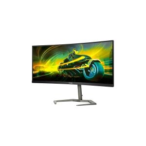 Philips Evnia 5000 34M1C5500VA - LED-skærm - gaming - kurvet - 34 - 3440 x 1400 WQHD @ 165 Hz - VA - 300 cd/m² - 3000:1 - HDR10 - 1 ms - 2xHDMI, 2xDisplayPort - højtalere - sort