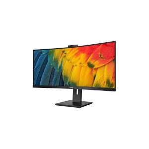 Philips 34B1U5600CH - 5000 Series - LED-skærm - kurvet - 34 - 3440 x 1440 WQHD @ 120 Hz - VA - 350 cd/m² - 3000:1 - 4 ms - HDMI, DisplayPort, USB-C - højtalere - sort med tekstur