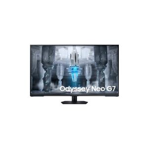 Samsung Odyssey Neo G7 S43CG700NU - G70NC Series - QLED-monitor - Smart - gaming - 43 - 3840 x 2160 4K @ 144 Hz - VA - 400 cd/m² - 4250:1 - DisplayHDR 600 - 1 ms - 2xHDMI, DisplayPort - højtalere - sort, hvid