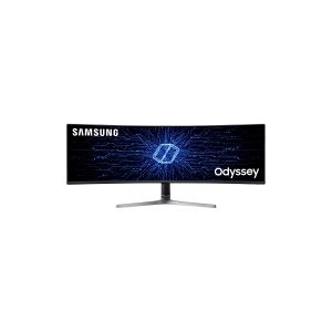 Samsung C49RG90SSP - CRG9 Series - QLED-monitor - gaming - kurvet - 49 (48.8 til at se) - 5120 x 1440 Dual Quad HD @ 120 Hz - VA - 1000 cd/m² - 3000:1 - DisplayHDR 1000 - 4 ms - HDMI, 2xDisplayPort - charcoal black