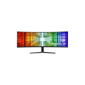 Samsung ViewFinity S9 S49A950UIP - S9U Series - LED-skærm - kurvet - 49 - 5120 x 1440 Dual Quad HD @ 120 Hz - VA - 400 cd/m² - 3000:1 - DisplayHDR 400 - 4 ms - 2xHDMI, DisplayPort, USB-C - højtalere - charcoal black