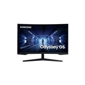 Samsung Odyssey G5 C27G53TQBU - G55T Series - LED-skærm - kurvet - 27 - 2560 x 1440 WQHD @ 144 Hz - VA - 300 cd/m² - 2500:1 - HDR10 - 1 ms - HDMI, D
