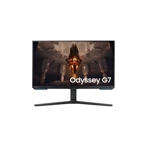 Samsung Odyssey G7 S28BG700EP - G70B Series - LED-skærm - Smart - gaming - 28 - 3840 x 2160 4K @ 144 Hz - IPS - 300 cd/m² - 1000:1 - DisplayHDR 400 - 1 ms - 2xHDMI, DisplayPort - højtalere - sort