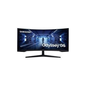 Samsung Odyssey G5 C34G55TWWP - G55T Series - LED-skærm - gaming - kurvet - 34 - 3440 x 1440 UWQHD @ 165 Hz - VA - 250 cd/m² - 2500:1 - HDR10 - 1 ms