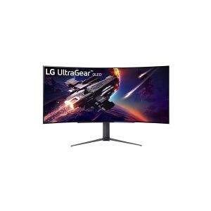 LG Electronics LG UltraGear 45GR95QE-B - OLED-monitor - gaming - kurvet - 45 (44.5 til at se) - 3440 x 1440 WQHD @ 240 Hz - 200 cd/m² - HDR10 - 0.03 ms - 2xHDMI, DisplayPort - sort