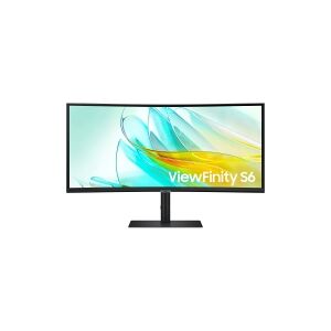 Samsung ViewFinity S6 S34C652UAU - S65UC Series - LED-skærm - kurvet - 34 - 3440 x 1440 UWQHD @ 100 Hz - VA - 350 cd/m² - 3000:1 - HDR10 - 5 ms - HDMI, DisplayPort, USB-C - højtalere - sort