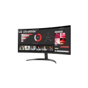 LG Electronics LG UltraWide 34WR50QC-B - LED-skærm - kurvet - 34 - 3440 x 1440 UWQHD @ 100 Hz - VA - 300 cd/m² - 3000:1 - HDR10 - 5 ms - 2xHDMI, DisplayPort