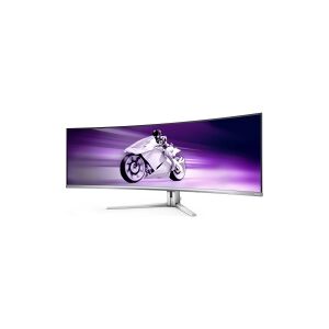 Philips Evnia 8000 49M2C8900 - OLED-monitor - gaming - kurvet - 49 (48.9 til at se) - 5120 x 1440 Dual Quad HD @ 240 Hz - 1000 cd/m² - 15000000:1 - DisplayHDR 400 True Black - 0.03 ms - 2xHDMI, DisplayPort, USB-C - højtalere - tekstureret hvid