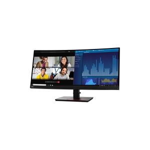 Lenovo ThinkVision P34w-20 - LED-skærm - kurvet - 34.14 - 3440 x 1440 UWQHD - IPS - 300 cd/m² - 1000:1 - 4 ms - 2xHDMI, 2xDisplayPort, USB-C - højtalere - ravnsort