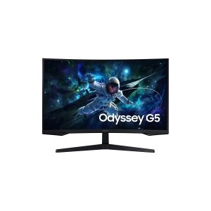 Samsung Odyssey G5 S32CG552EU - G55C Series - LED-skærm - gaming - kurvet - 32 - 2560 x 1440 QHD @ 165 Hz - VA - 300 cd/m² - 2500:1 - HDR10 - 1 ms - HDMI, DisplayPort - sort