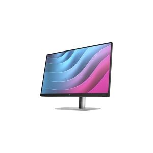 HP E24 G5 PVC Free - E-Series - LED-skærm - 23.8 - 1920 x 1080 Full HD (1080p) @ 75 Hz - IPS - 250 cd/m² - 1000:1 - 5 ms - HDMI, DisplayPort, USB - sort hoved, sort og sølv (stander)