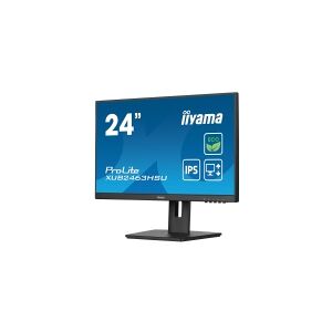 iiyama ProLite XUB2463HSU-B1 - LED-skærm - 24 (23.8 til at se) - 1920 x 1080 Full HD (1080p) @ 100 Hz - IPS - 250 cd/m² - 1300:1 - 3 ms - HDMI, DisplayPort - højtalere - sort, mat