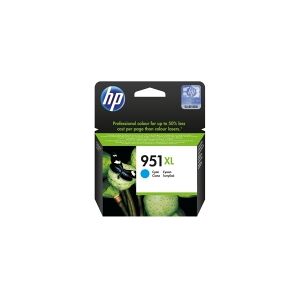 HP 951XL - Højtydende - cyan - original - blækpatron - for Officejet Pro 251dw, 276dw, 8100, 8600, 8600 N911a, 8610, 8615, 8620, 8625, 8630