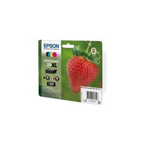 Epson 29XL Multipack - 4 pakker - 30.5 ml - XL - sort, gul, cyan, magenta - original - blister med RF/akustisk alarm - blækpatron - for Expression Home XP-235, 245, 247, 255, 332, 335, 342, 345, 432, 435, 442, 445, 455