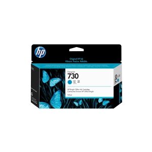 HP 730 - 130 ml - cyan - original - DesignJet - blækpatron - for DesignJet SD Pro MFP, T1600, T1600dr, T1700, T1700dr, T1708, T1708dr, T2600, T2600dr