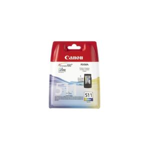 Canon CL-511 - 9 ml - farve (cyan, magenta, gul) - original - boble med sikkerhed - blækpatron - for PIXMA MP230, MP237, MP252, MP258, MP272, MP280, MP282, MP495, MP499, MX360, MX410, MX420