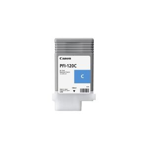 Canon PFI-120 C - 130 ml - cyan - original - blækbeholder - for imagePROGRAF GP-200, GP-300, TM-200, TM-205, TM-300, TM-305