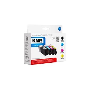 KMP MULTIPACK C110V - 4 pakker - Størrelse XXL - sort, gul, cyan, magenta - kompatibel - blækpatron - for Canon PIXMA TS6251, TS6350, TS6351, TS705, TS8252, TS8350, TS8351, TS8352, TS9550, TS9551