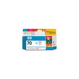 HP 70 - 130 ml - lys cyan - original - DesignJet - blækpatron - for DesignJet HD Pro MFP, T120, Z2100, Z3100, Z3100ps, Z3200, Z3200ps, Z5200, Z5400