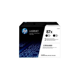 HP 87X - 2 pakker - Højtydende - sort - original - LaserJet - tonerpatron (CF287XD) - for LaserJet Enterprise M506, MFP M527  LaserJet Enterprise Flow MFP M527  LaserJet Pro M501