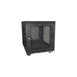 StarTech.com 12U Server Rack Cabinet, 4-Post Adjustable Depth (2 to 30)Network Equipment Rack Enclosure w/Casters/Cable Management/Shelf/Locking, Dell PowerEdge, HP ProLiant, ThinkServer - 12U Rack Cabinet (RK1233BKM) - Rack kabinet - sort - 12U - 31