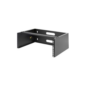 StarTech.com 4U Wall Mount Rack, 19 Wall Mount Network Rack, 13.78 inch Deep (Low Profile), Wall Mounting Patch Panel Bracket for Network Switches, IT Equipment, 44lb (20kg) Capacity - Network Equipment Rack (WALLMOUNT4) - Monteringsbeslag for netværksuds