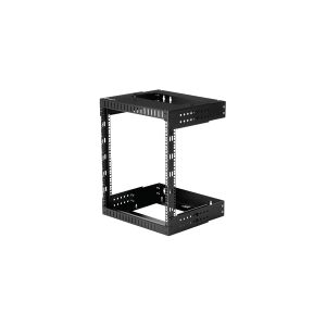 StarTech.com 12U 19 Wall Mount Network Rack, Adjustable Depth 12-20 2 Post Open Frame Server Room Rack for AV/Data/ IT Communication/Computer Equipment/Switch with Cage Nuts & Screws - 12U Adjustable Rack (RK12WALLOA) - Rack - vægmonterbar - sort - 12U - 