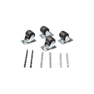 StarTech.com Heavy Duty Casters for Server Racks/Cabinets, Set of 4 Universal M6 2-inch Swivel Caster Kit, 45x75mm Pattern, Replacement Caster Wheels